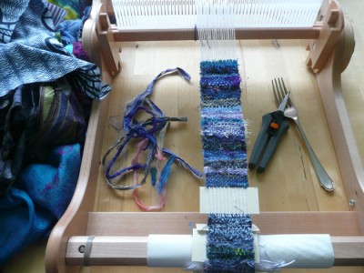 weaving on loom