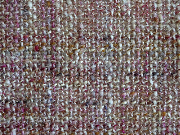 Scarf cut from the loom showing open weave